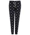 SK085 SF Clothing Ladies Lounge Pants Navy / White Stars colour image